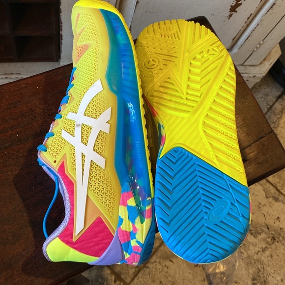 ASICS Gel Resolution 8 Tennis Shoes Yellow size 12 - Picture 9 of 12